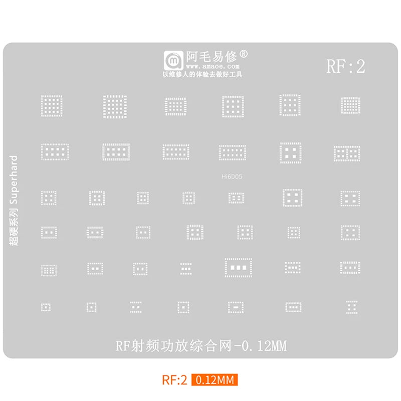 BGA Reballing Stencil for QFN 77031/58255/78191/53735/QMP5677/540/Hi6D05