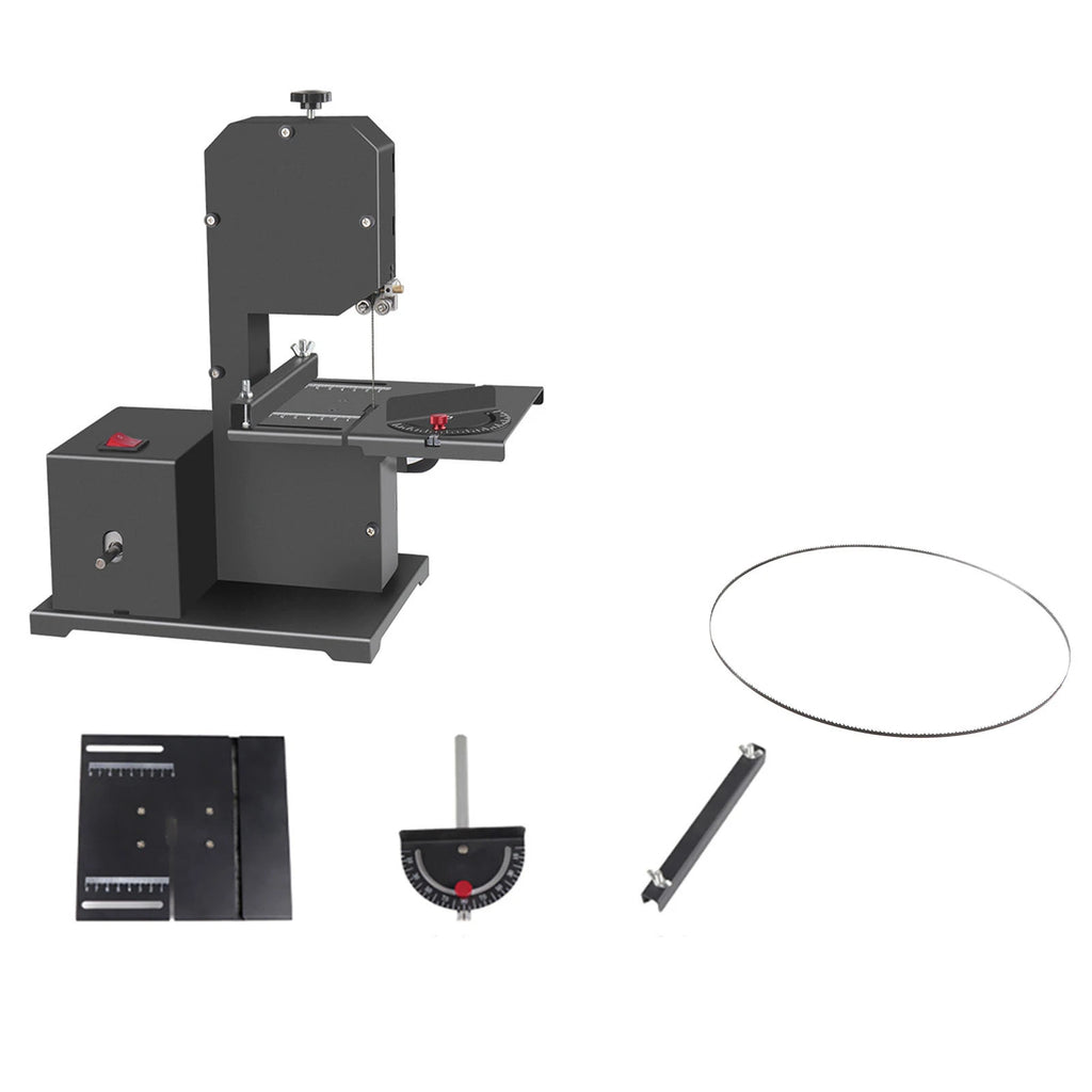 Mini Multifunctional Band Saw Machine 1750RPM Benchtop Band Saw Table Saw Electric Desktop Saws Small Household Cutting Tool for