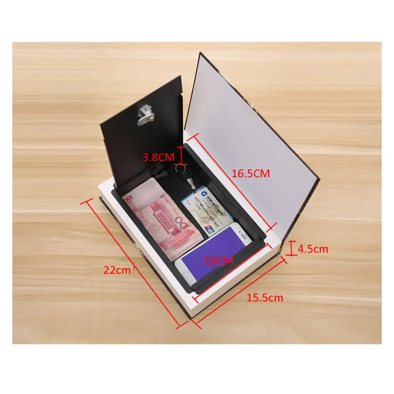 Hidden Safe Box Simulation Book Password Combination Key Lock Sight Secret Compartment Home Office Car Money Jewelry Phone Safes