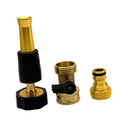 Practical Metal Garden Hose Spray Nozzle Adapter Heavy Duty with Valve Watering Tool for Outdoor Garden Automatic Watering
