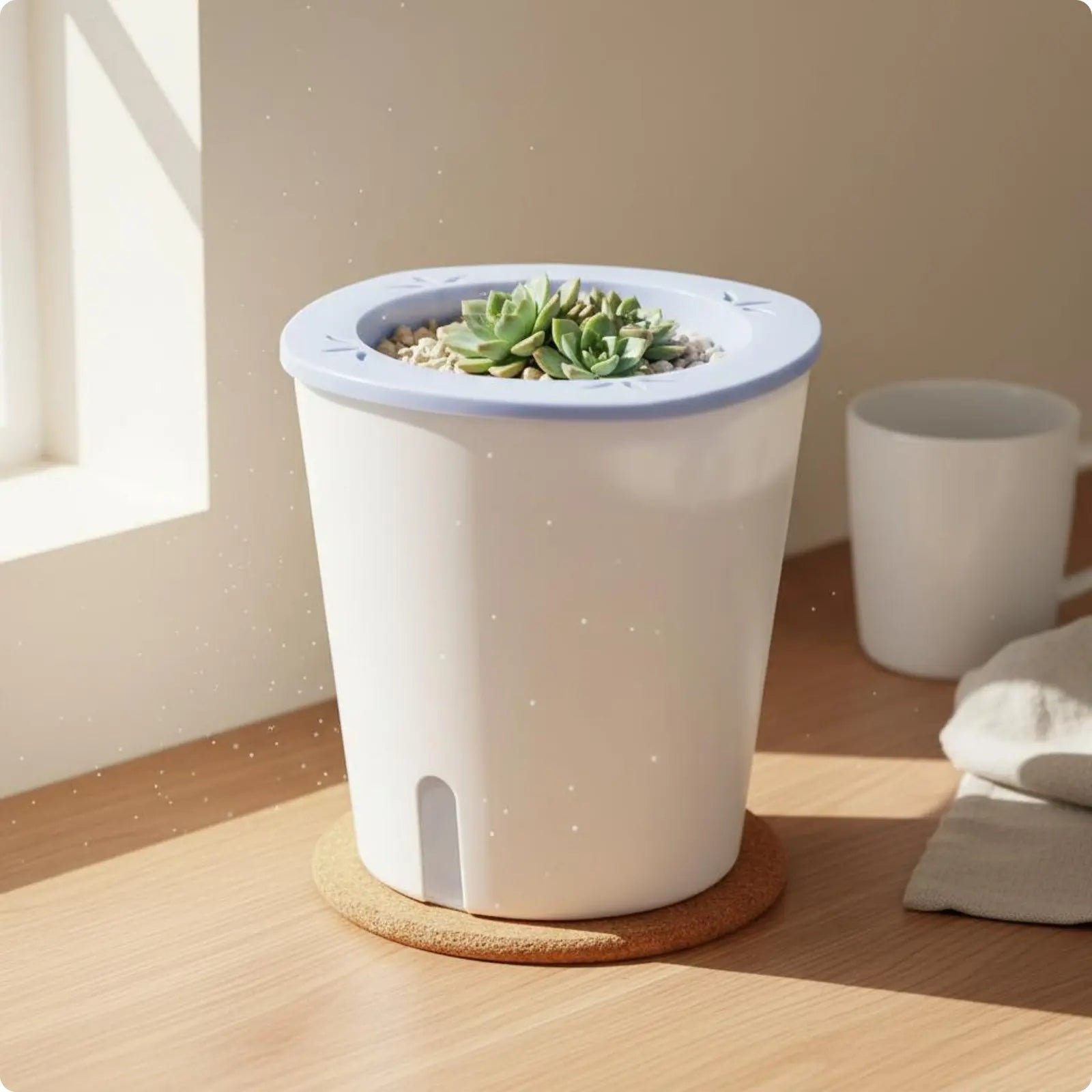 Self Watering Planter Easy to Clean Self Watering Pot Water Reservoir Planter Non Garden Container Resistant