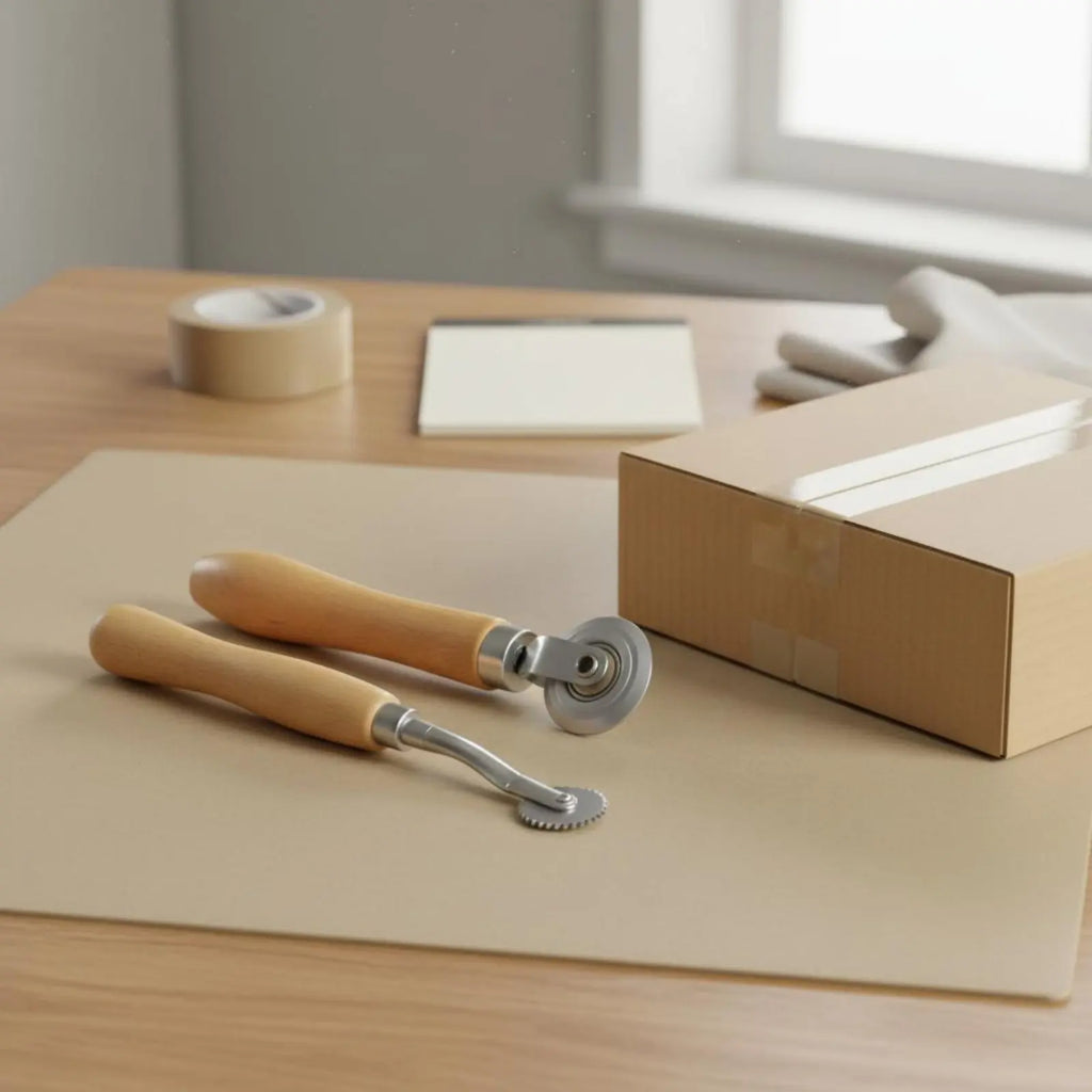3 Pieces Box Resizer Tool Measuring Tape Included Cardboard Scorer Cardboard Scoring Wheel Waste Reducing Box Punch Tool