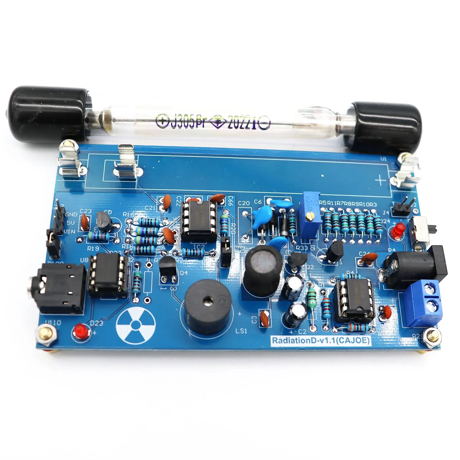 Assembled DIY Geiger Counter Kit, Assembled Radiation Detector System Miller Tube Nuclear Radiation Detector Geiger Counter Kit