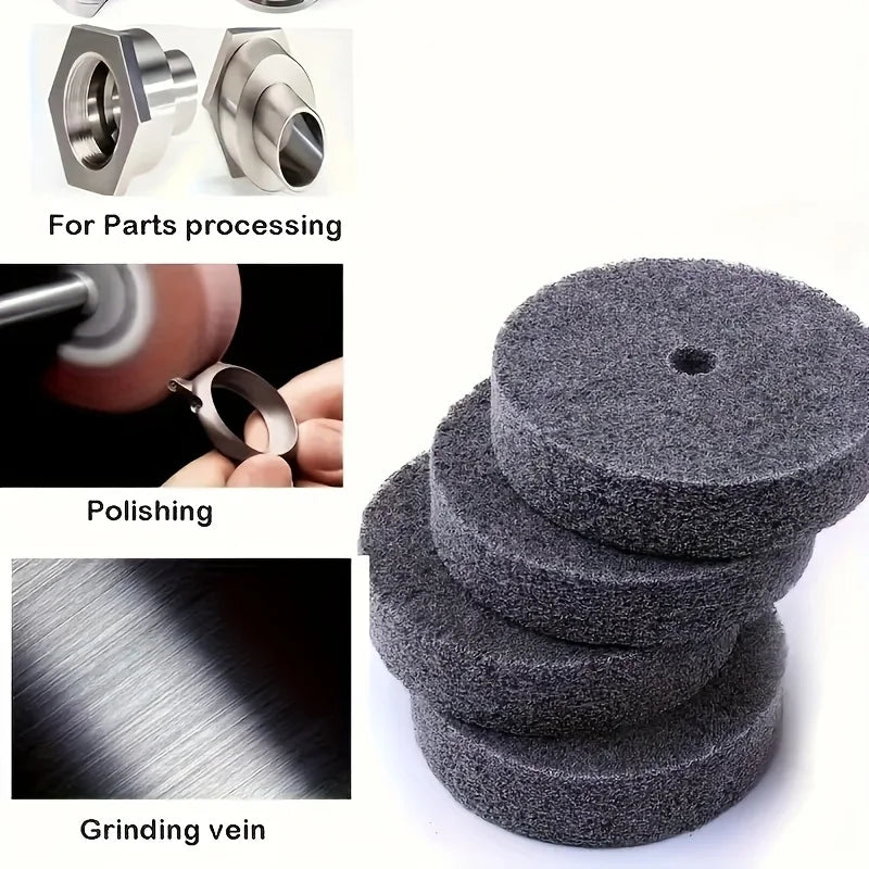1/2/3/7Pcs 3 Inch Fiber Polishing Wheels, Durable Grinding & Polishing Discs for Bench Grinders & Polishing Machines