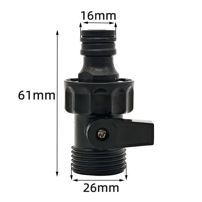 1 Set 3/4 Inch Rain Bucket Valve Fittings Connectors PVC Rain Bucket Diverter Kit Water Pipe Fittings Home Spray Gun Accessories
