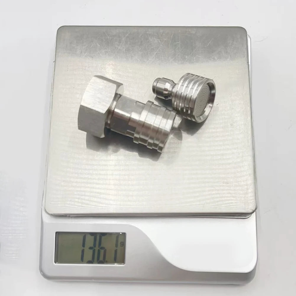 Garden Hose To Pressure Washer Adapter 3/4 GHT To 1/4 Quick Connect Stainless Steel For Car Patio Cleaning Tool