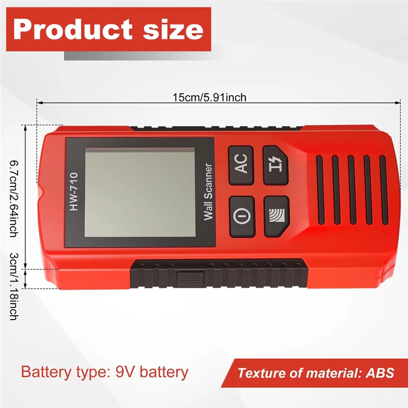 Stud Finder Wall Scanner, 7 In 1 Wall Stud Finder Tool With Alarm, Electric Drywall Stud , Handheld  Finders
