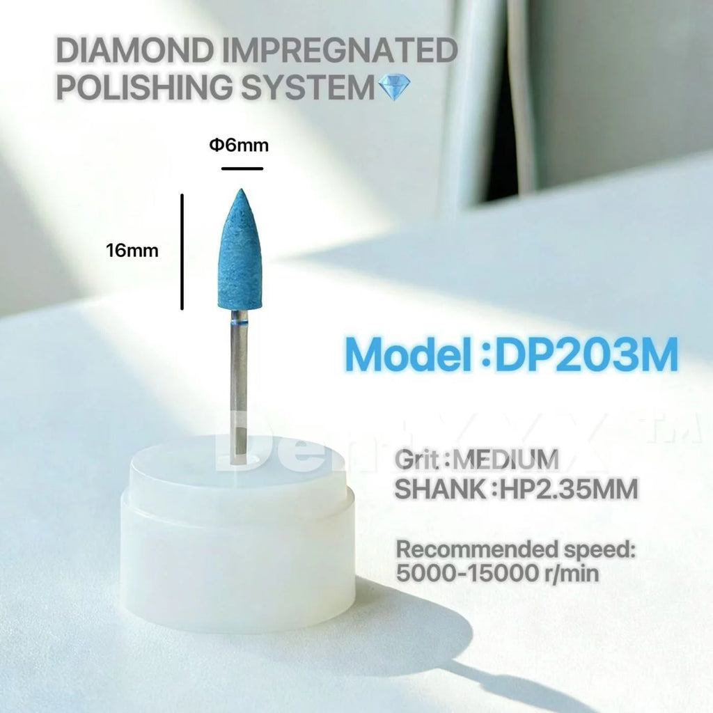 Diamond Polishing Head Grit MEDIUM 2.35MM FOR FINISHING AND POLISHING