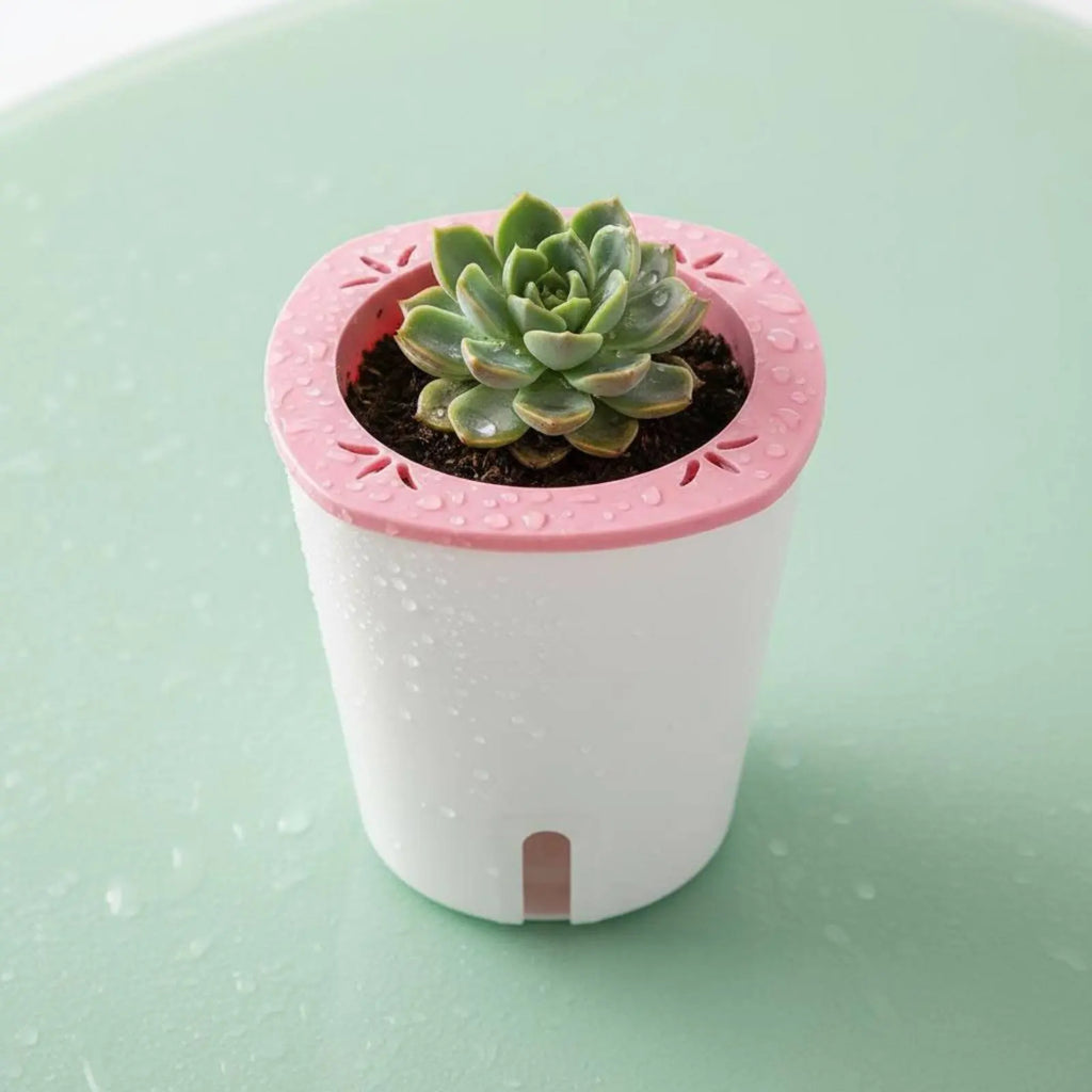 Self Watering Planter Easy to Clean Self Watering Pot Water Reservoir Planter Non Garden Container Resistant