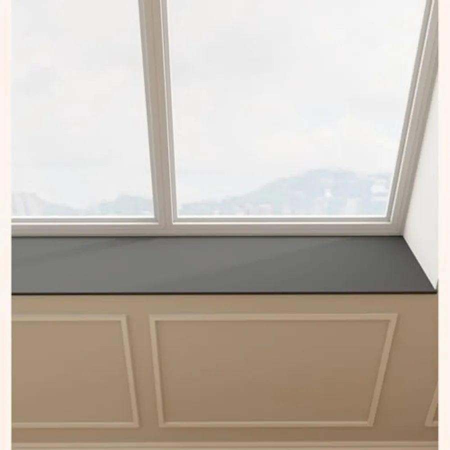 Window Sill Cushion Pad - Narrow Adjustable and Waterproof Window Seat Mat for Bay Windows Absorbent Dust-Proof Liner with Non-