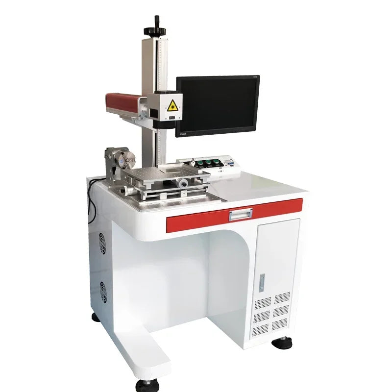 New Portle  30W Fiber lase Marking Machine Desktop Design Engraving Metal Plates Easy to Operate