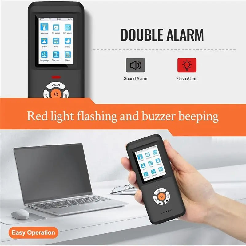 ABZZ-EMF Meter, Rechargeable Digital Electromagnetic Field Radiation Detector Hand-Held Digital LCD EMF Detector