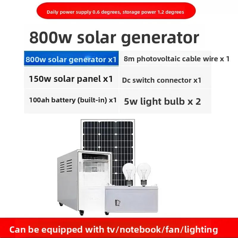 Battery panel photovoltaic panel full set of high-power generator integrated machine