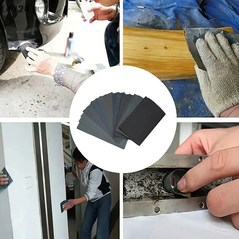 15/18Pcs Sandpaper Kit Water/Dry Sanding Paper Abrasive Polishing Tools 400/600/800/1000/1200/15002000/2500/3000 Grit 〔YY24〕
