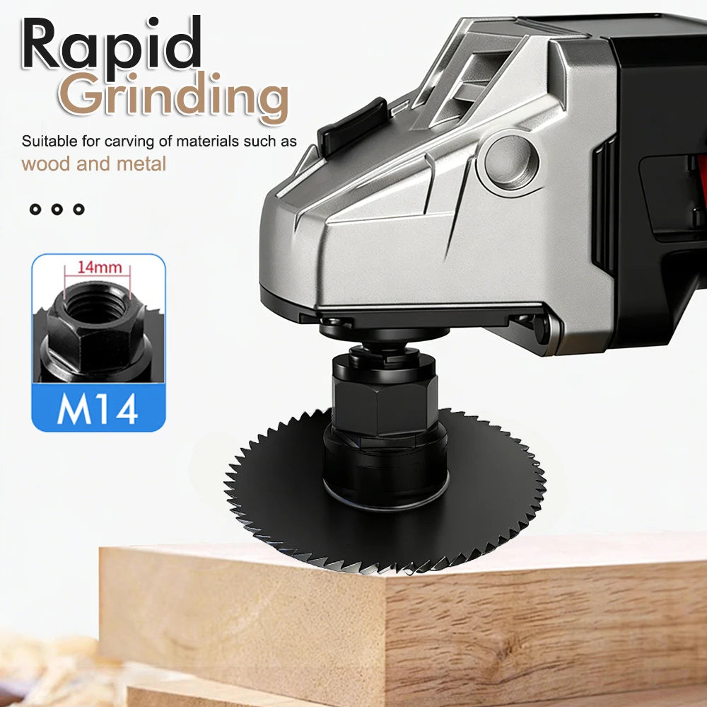 Woodworking Polishing Trimming Carving Metal Head Angle Grinder Metal Irregular Milling Cutter Grinding Disc M14