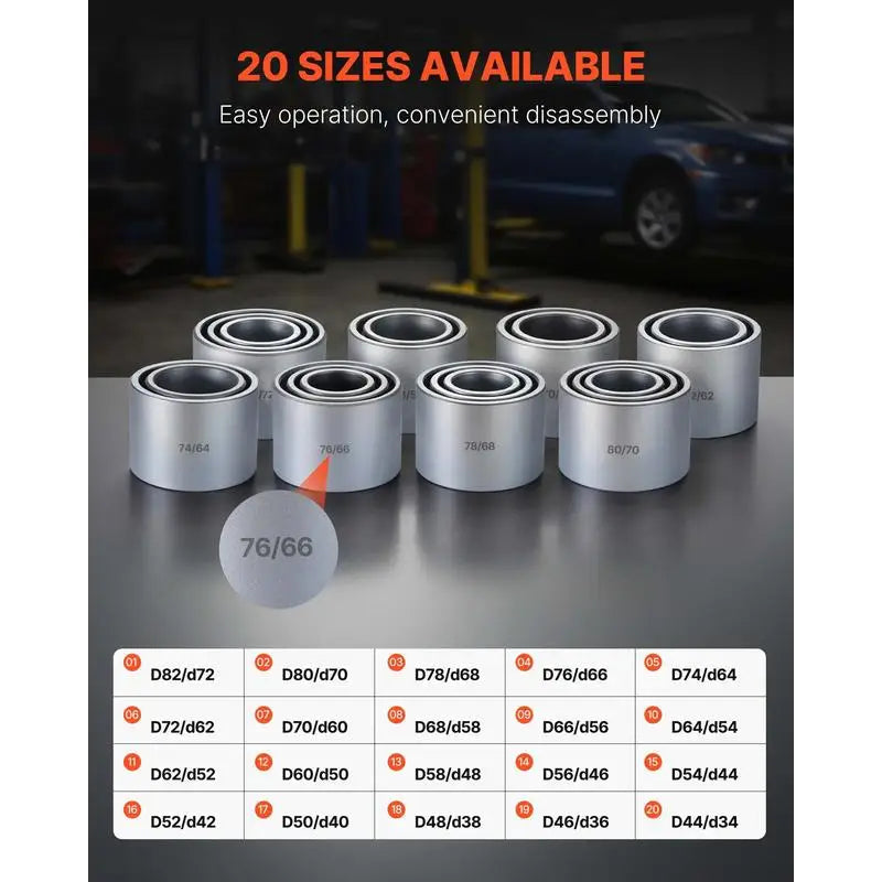 Pull and Press Sleeve Kit, 28 PCS, Steel Bush Removal Insertion Sleeve Tools with Carrying Case, Compatible with LCV and HGV