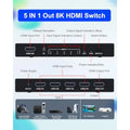 HDMI Switch k@20Hz 8K@60Hz - HDMI 2. Switch Box Port Expander Selector with Remote Support D/HDR/HDCP2. Compatible with PS// Xb
