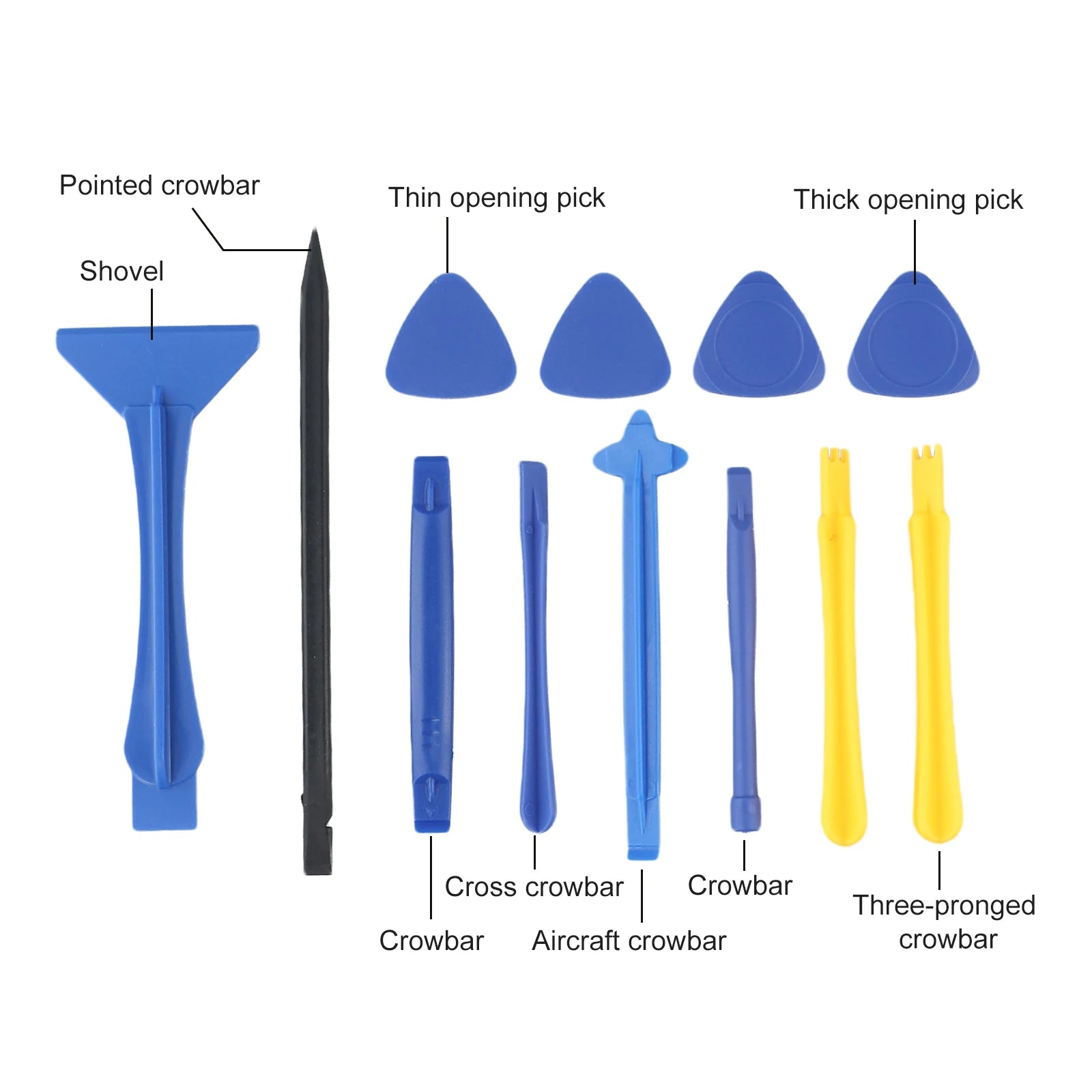 12Pcs Dual Ends Spudger Crowbar Pry Repair Disassemble Tool Screwdriver Set For DIY Phone Opening Hand Repair Tools Kit