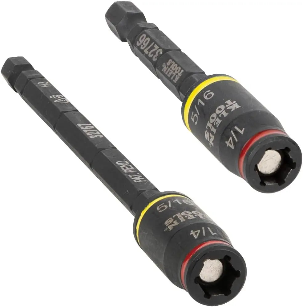 3-in-1 Impact Flip Socket Set, 1/4 & 5/16 Hex Nut Drivers, 3 & 5-Inch, Quick-Connect Adapter
