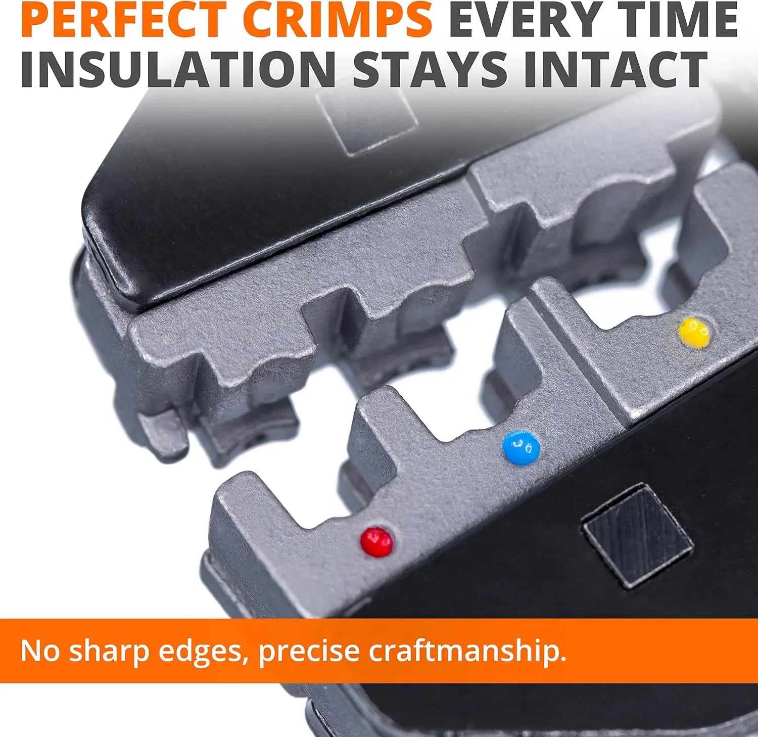Professional Ratcheting Wire Crimper Kit with 9 Interchangeable Dies for Various Terminals and Connectors