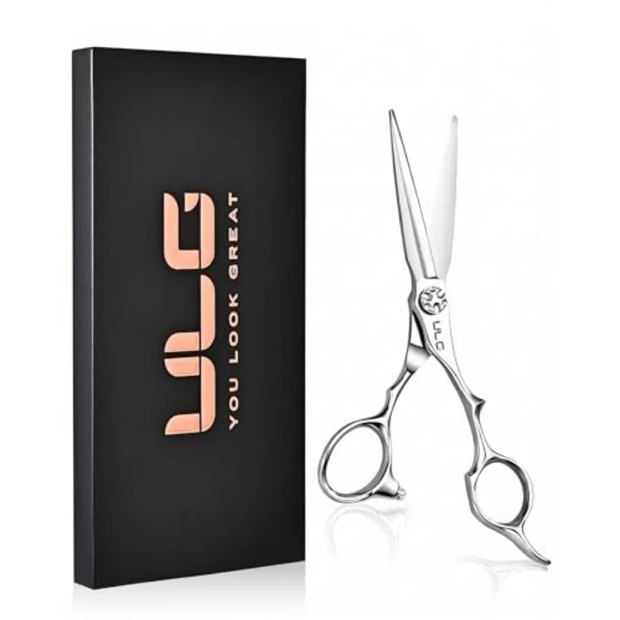 Professional Hair Cutting Scissors 6.7", Japanese 440C Stainless Steel, Barber Shears with Adjustable Tension Screw, Ergonomic