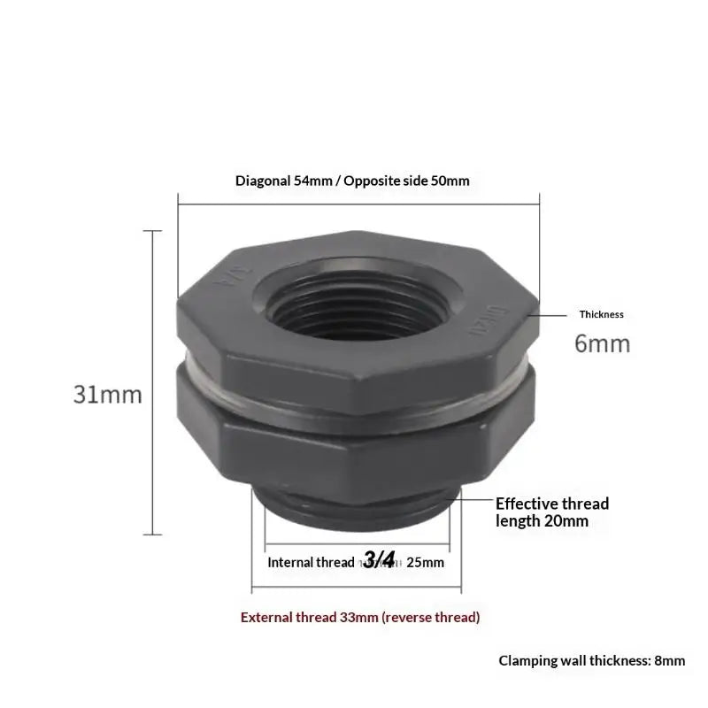 PVC Rain Bucket Valve Fittings Kit 3 4 Inch Diverter Connector for Efficient Water Storage in Garden Backyard