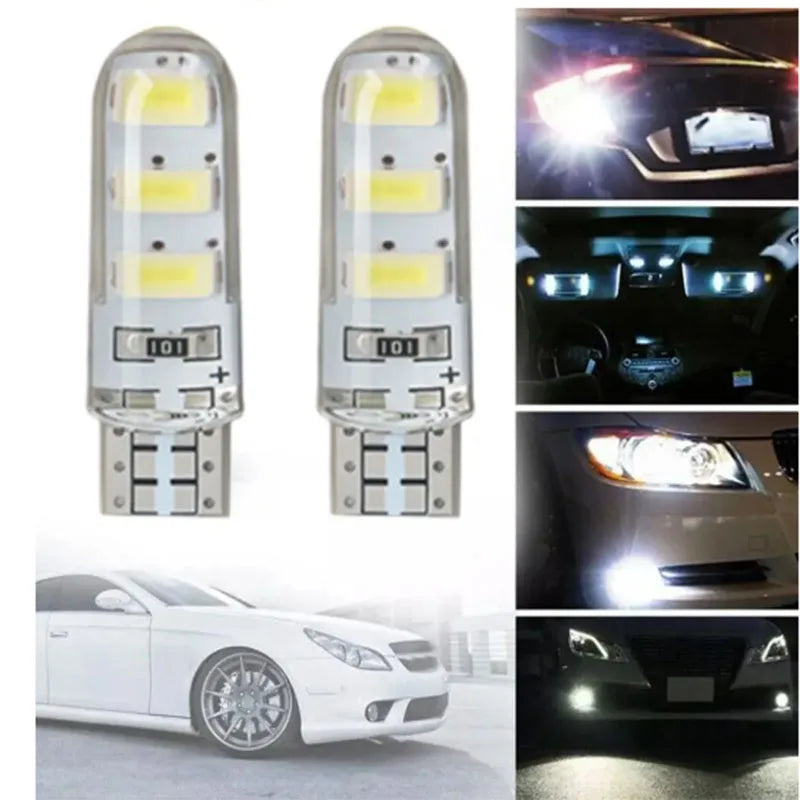 10pcs LED T10 Strobe Lights Car Lamp W5W Canbus Flashing Signal Bulbs For Car Width Light Stroboscopic Clearance Indicator 12V