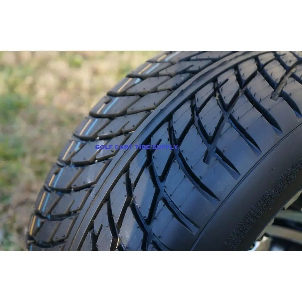 10 Inch Black Wheels and 205/50-10 DOT Golf Cart Tires - Set of 4
