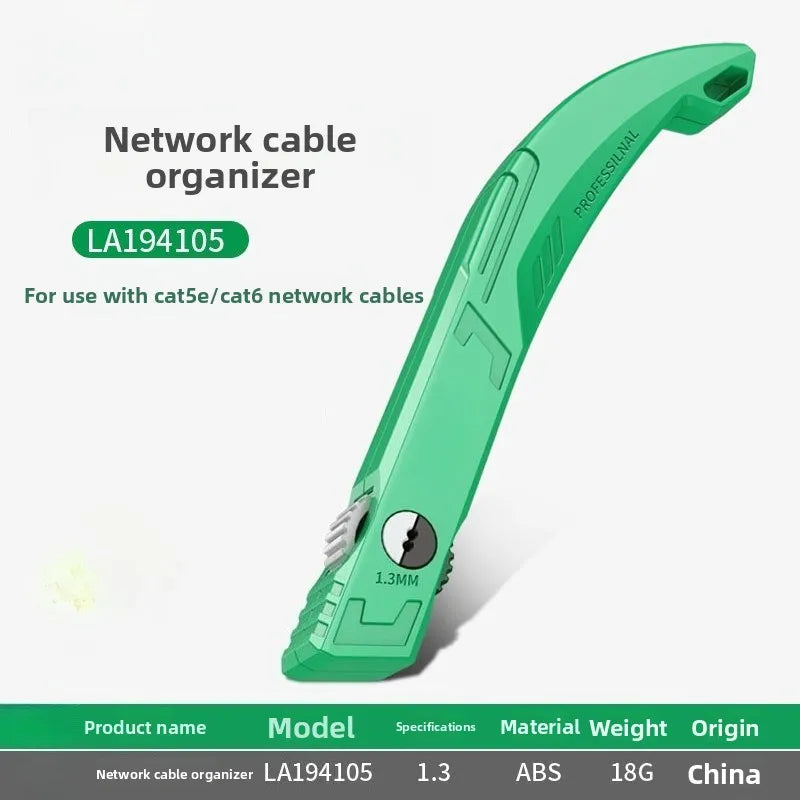 ABS Cable Organizer, Cat5e Cat6 Network Cable Management Rack, Fiber Patch Cord Arranger for Server Room