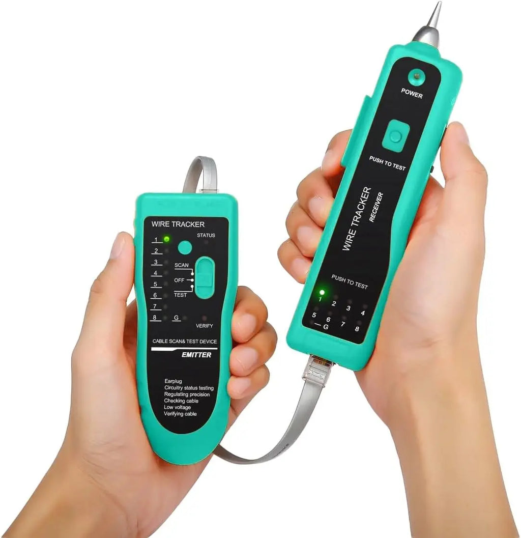 RJ45 Crimp Tool Kit with Pass Through, Network Tool Set for Cat6 Cat5e Connectors, Includes Wire Tracker and Punchdown Tool
