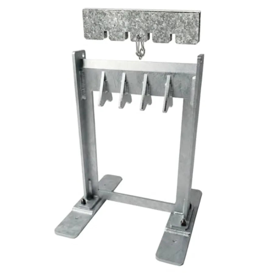 Manual Log Splitter with Secure Metal Lock-On Safety Guard - Hardened Straight Sharp Blade and Rust-Proof Electroplated Steel -