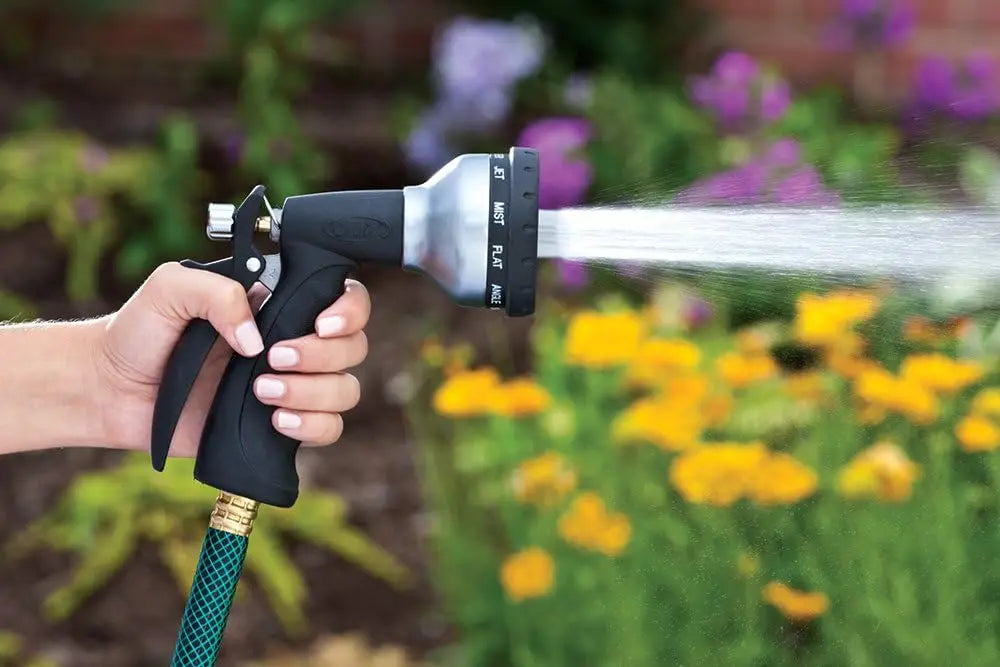 Turret Pistol Hose Spray Nozzle with 10 Adjustable Patterns, Lightweight and Durable for Easy Gardening