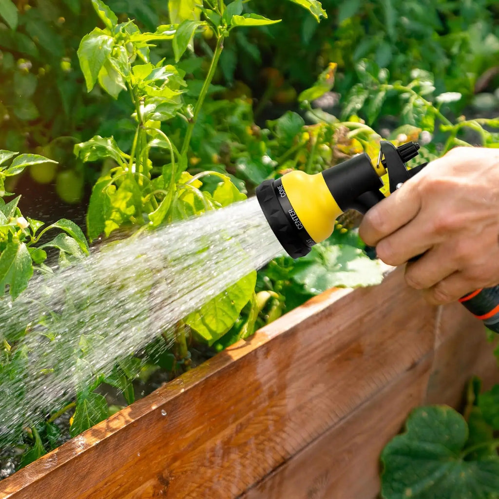 Garden Hose Nozzle Sprayer with 7 Adjustable Watering Patterns - Non-Slip Design for Car Washing, Plant Watering, and Pet