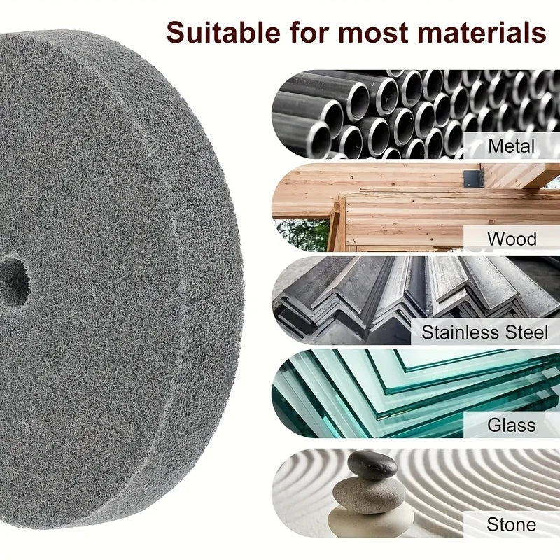 1/2/3/7Pcs 3 Inch Fiber Polishing Wheels, Durable Grinding & Polishing Discs for Bench Grinders & Polishing Machines