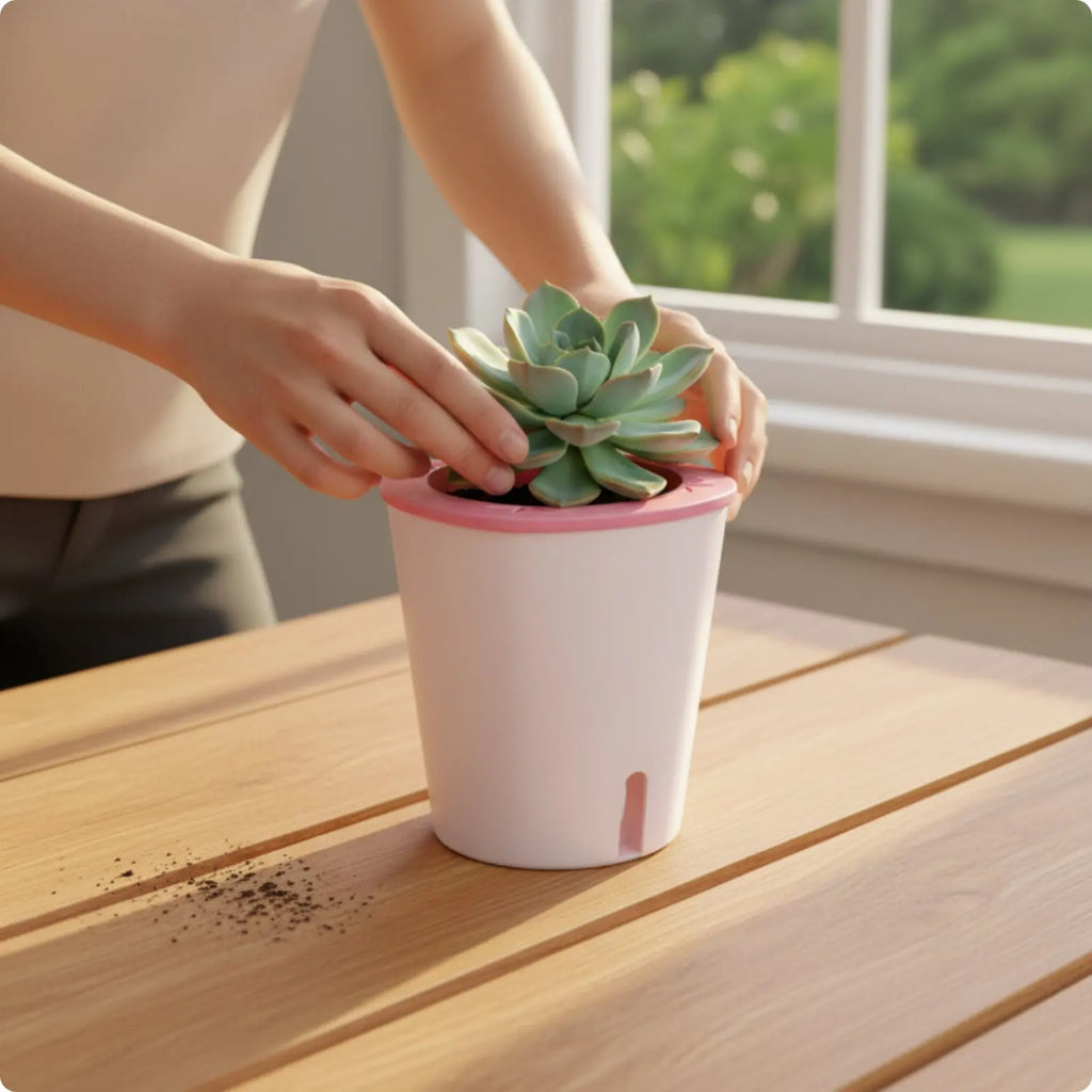 Self Watering Planter Easy to Clean Self Watering Pot Water Reservoir Planter Non Garden Container Resistant