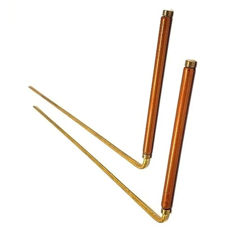BNVN-For Water Treasure Finding Tools Copper Detector Metal Dowsing Rod 2Pcs Divining Probing Rod