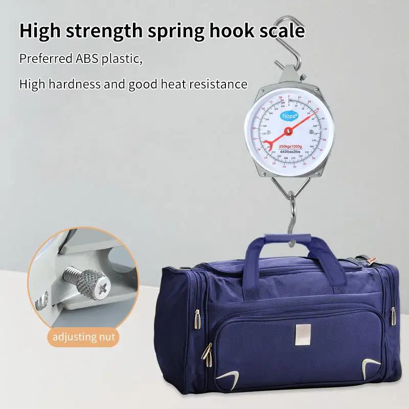 The Hook Type Mechanical Pointer Scale With Spring Dial Is Suitable For Weighing Purposes In Kitchens Fishing Hunting Etc