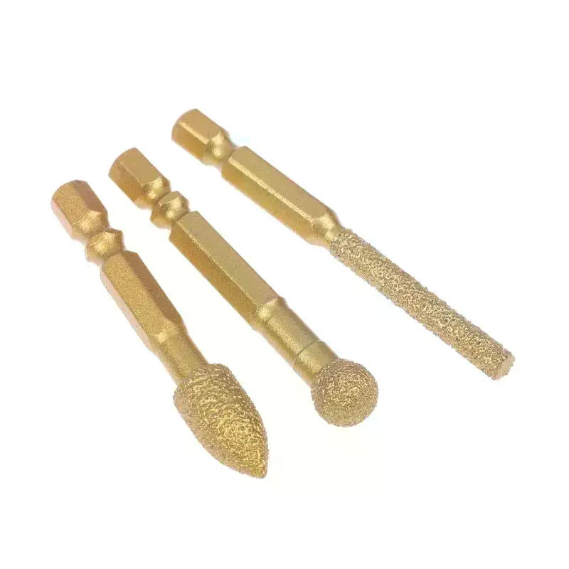 3/7pcs Grinding Head Tile Rotary File Polishing Head For Iron, Stainless Steel, Ceramic, Tile, Fits Drill