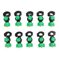 Tractor Mounted Sprayer Nozzles 10 Pack – Fits 21-22mm Steel Pipe, 9.8mm Fan Spray Tips For Crop Care & Irrigation, Green/Black