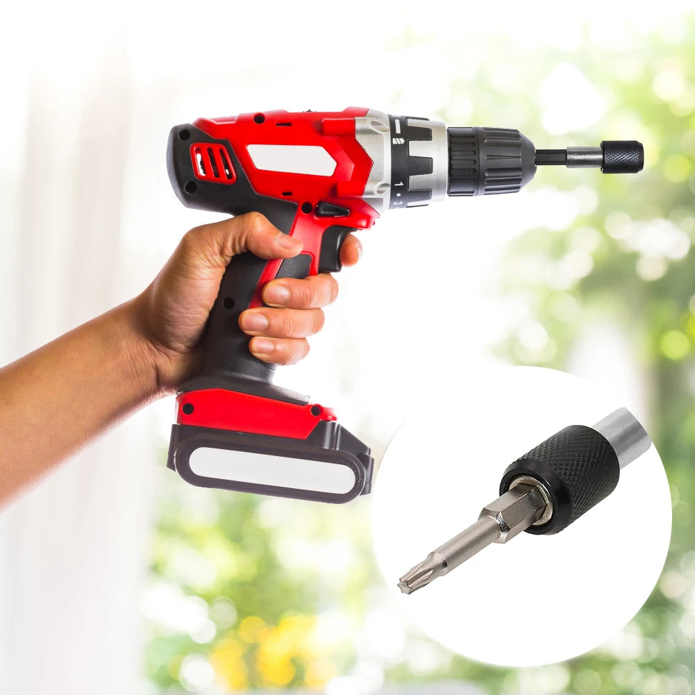 3PCS 1/4 Inch Hex Shank Quick Release Magnetic Self-locking Extension Rod Electric Drill Driver Quick Transfer Rod Extension Rod