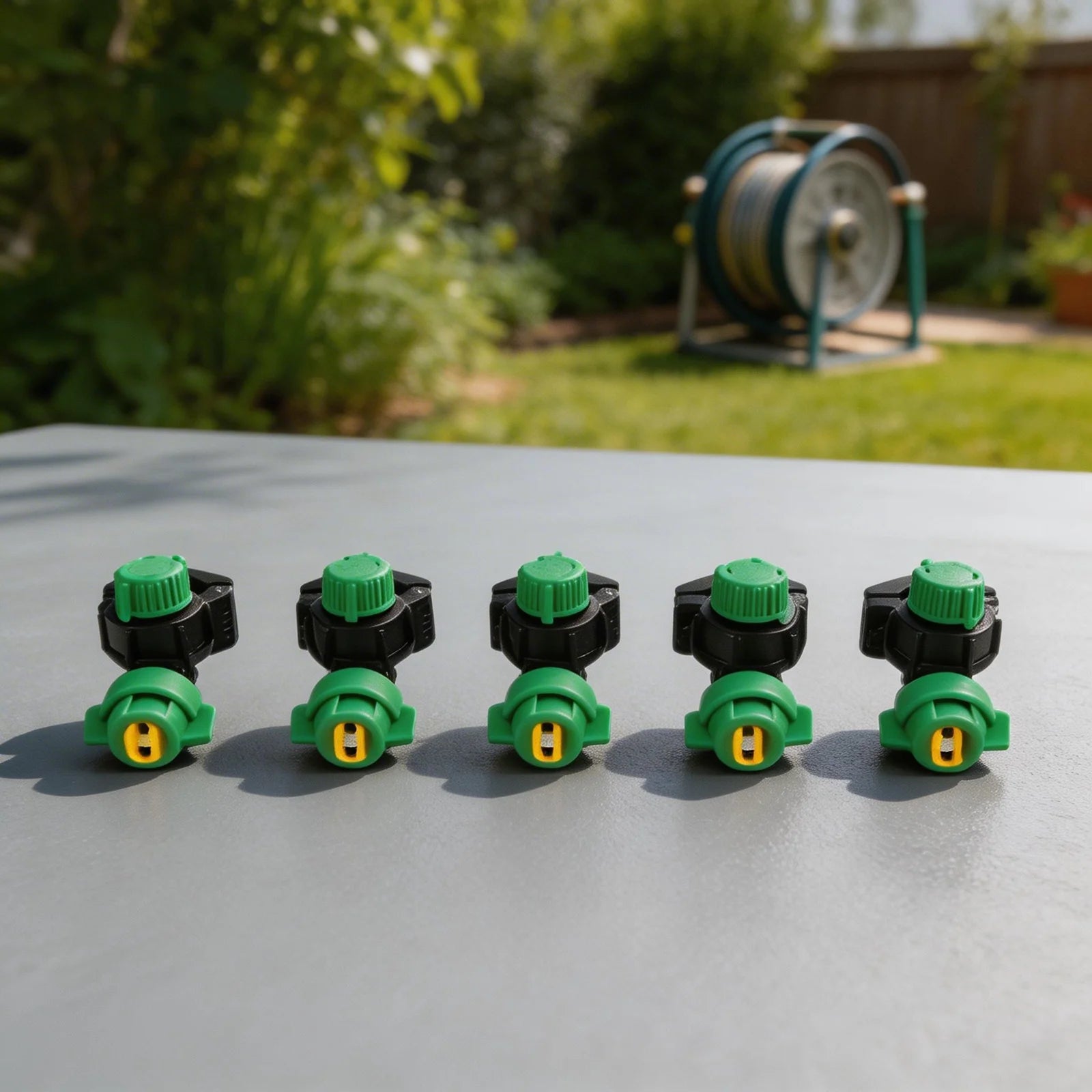 Tractor Mounted Sprayer Nozzles 10 Pack – Fits 21-22mm Steel Pipe, 9.8mm Fan Spray Tips For Crop Care & Irrigation, Green/Black