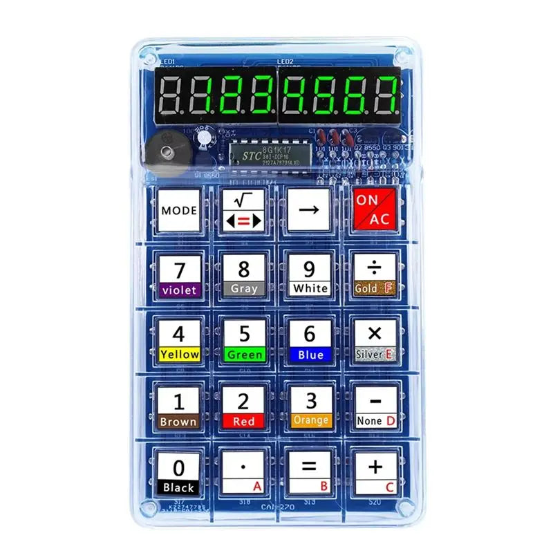 [LXYA68Z!] Calculators Soldering Projects LED Digital Tube 51 Microcontroller Control DIY Soldering Projects Green