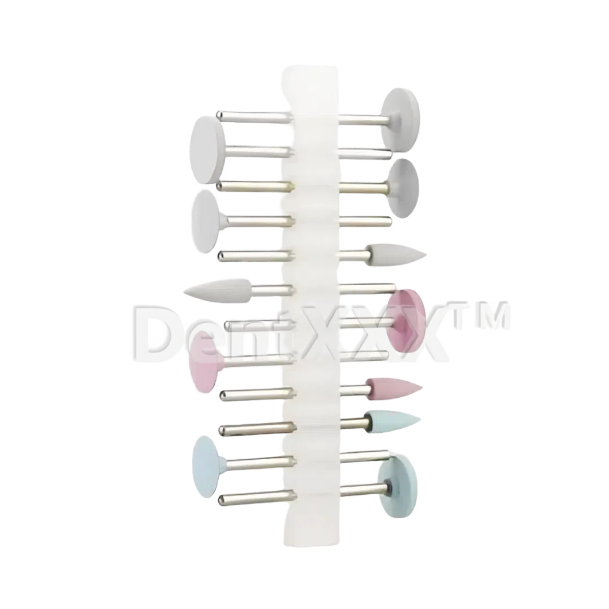12Pcs Ceramic Polishing Kit, Disc-Shaped, Pointed, Wheel-Shaped Silicone Polishers, Coarse/Medium Fine/Fine Grinding Heads, Suit