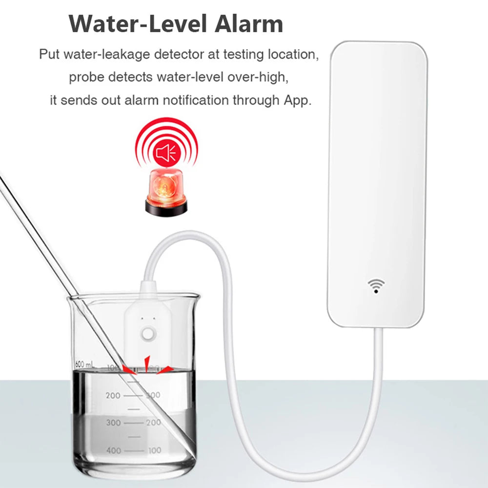 Tuya WiFi Zigbee Smart Water Leak Sensor Liquid Leakage Alarm Devices Overflow Level Detector Flood Protection Support SmartLife