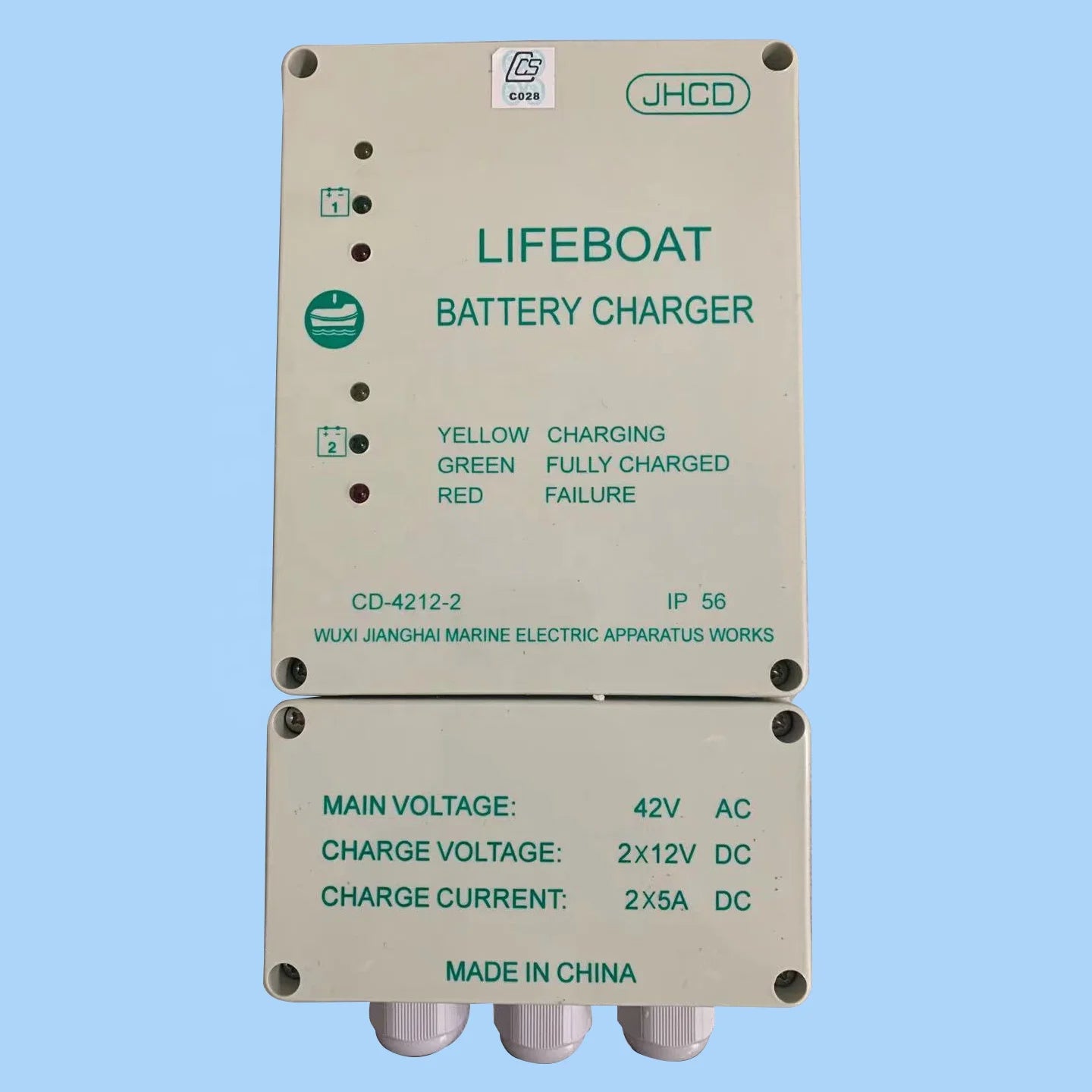 CD-4212-2 Lifeboat Battery Charger / Digital Battery Charger For Boat Or Ship