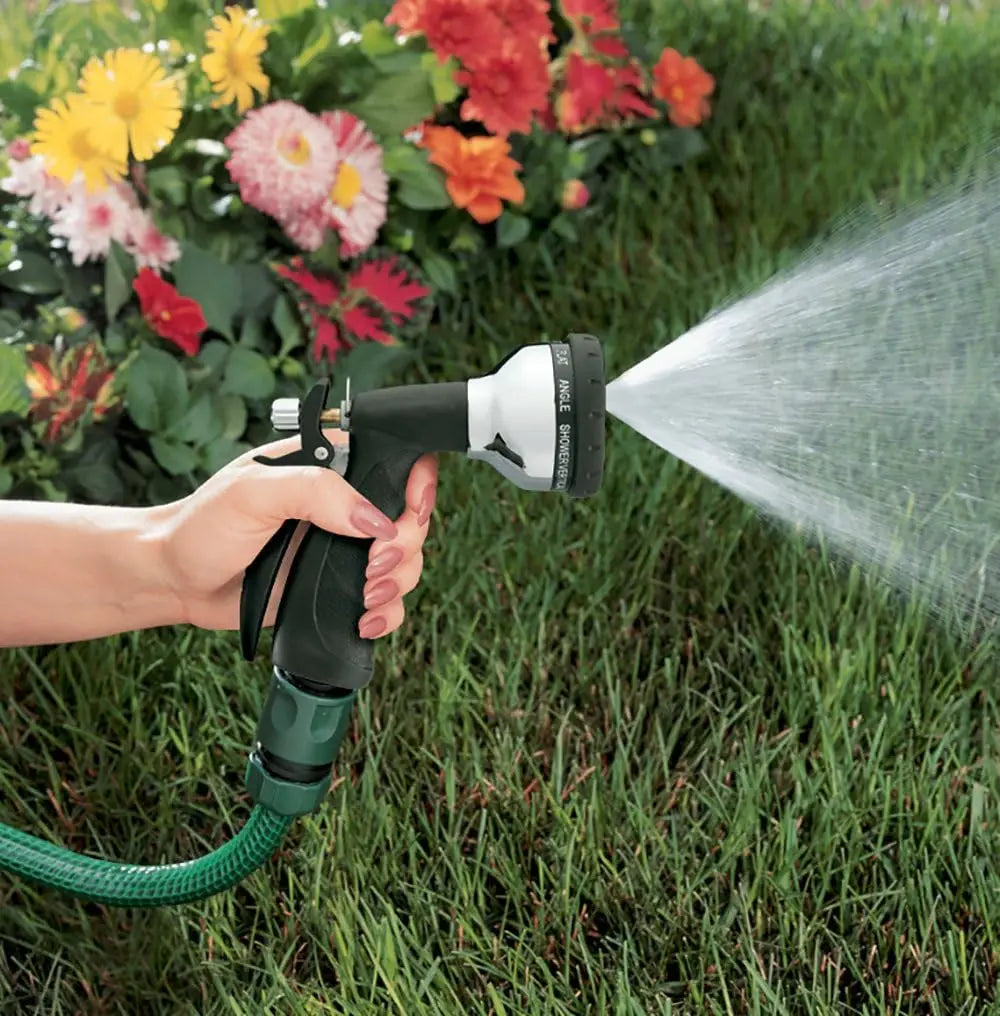 Turret Pistol Hose Spray Nozzle with 10 Adjustable Patterns, Lightweight and Durable for Easy Gardening