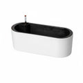 Rectangular Flower Pot with Legs Wall-Mountable Rectangular Hanging Planter Hanging Railing Planter Minimalist Design for Office