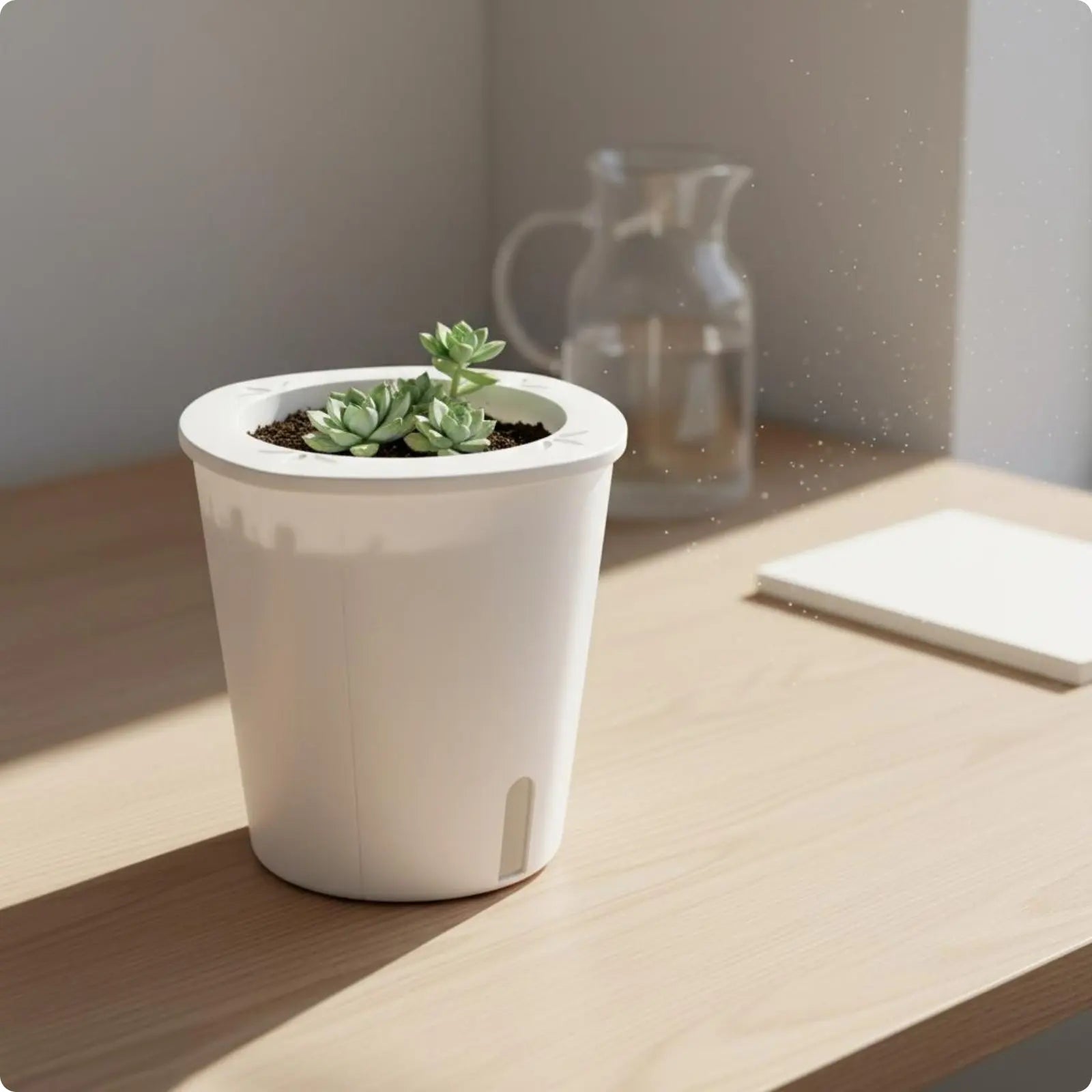 Self Watering Planter Easy to Clean Self Watering Pot Water Reservoir Planter Non Garden Container Resistant