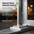 Manual Log Splitter with Secure Metal Lock-On Safety Guard - Hardened Straight Sharp Blade and Rust-Proof Electroplated Steel -