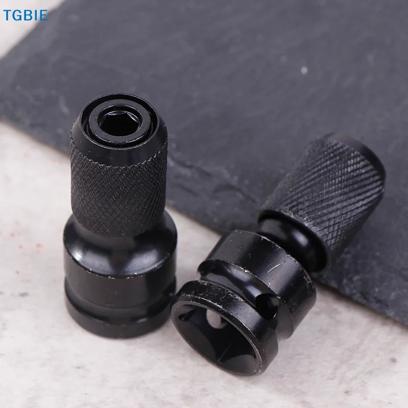 [TL]【TL】Impact Screwdriver Bit Holders,1/2-Inch Square Drive To 1/4-Inch Quick Release Hex Socket Adapter With Screwdriver Bits